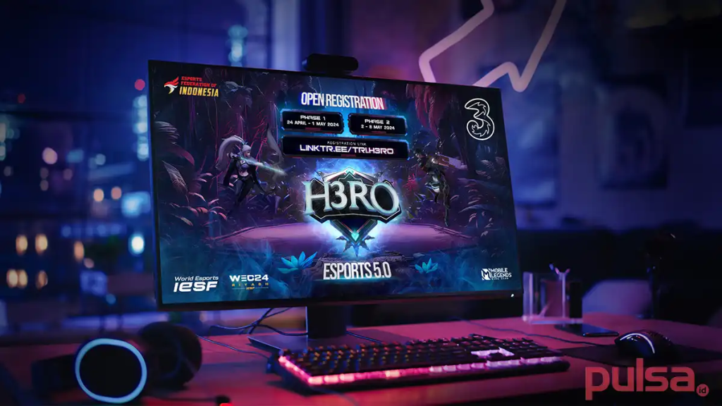 Dukung Talenta Muda Esports Indonesia, Tri Gelar H3RO Esports 5.0