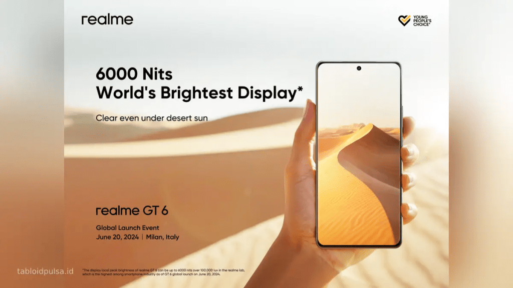 realme GT 6 Usung Layar 6000 Nits Pertama di Industri