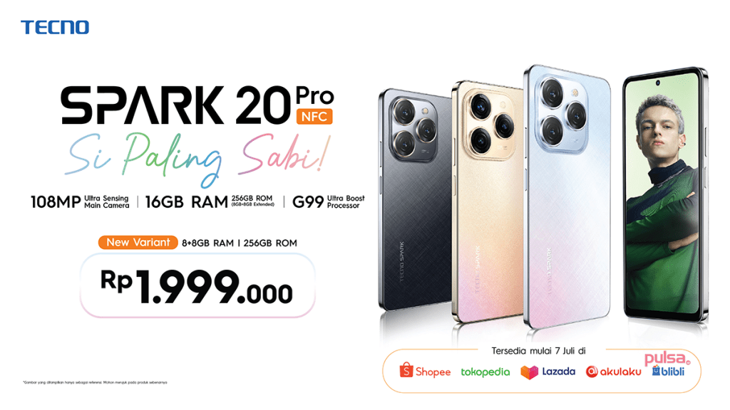 TECNO SPARK 20 Pro #SiPalingSabi Hadir dengan Varian&nbsp;Baru