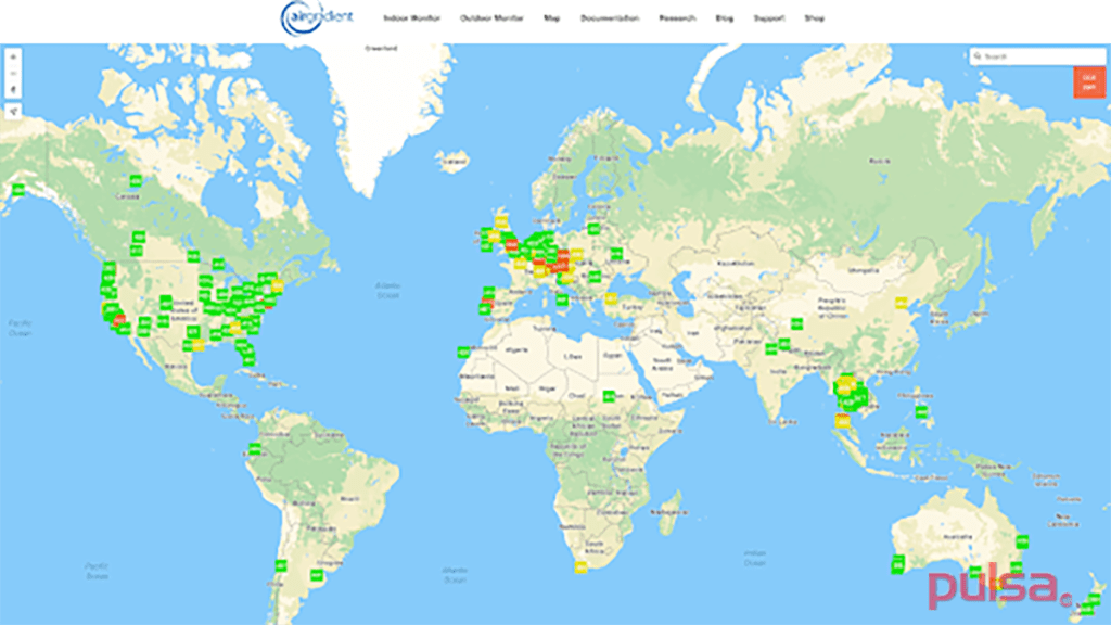 AirGradient Luncurkan Peta CO2 Global Real-Time untuk Pantau Kondisi&nbsp;Lingkungan